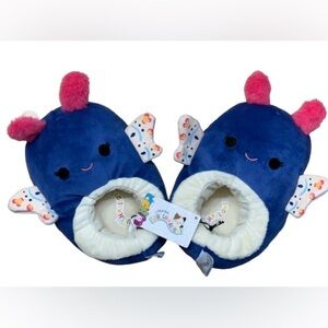Squishmallows Luya the Rare Blue Moth Plush Slipper Sz 13/1, 2/3